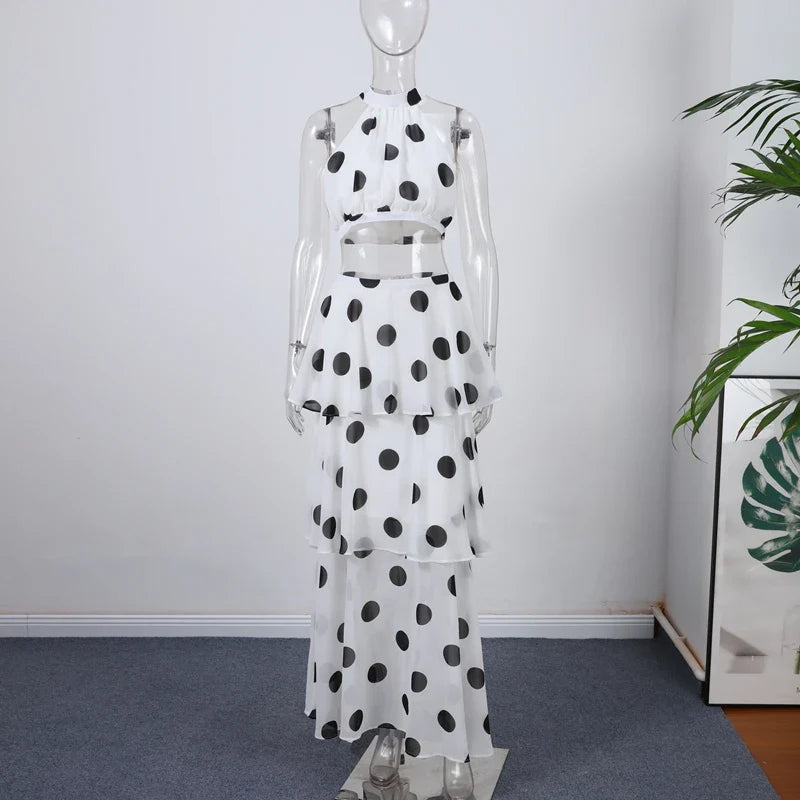 La Colette — Polka Dot Maxi Skirt Set