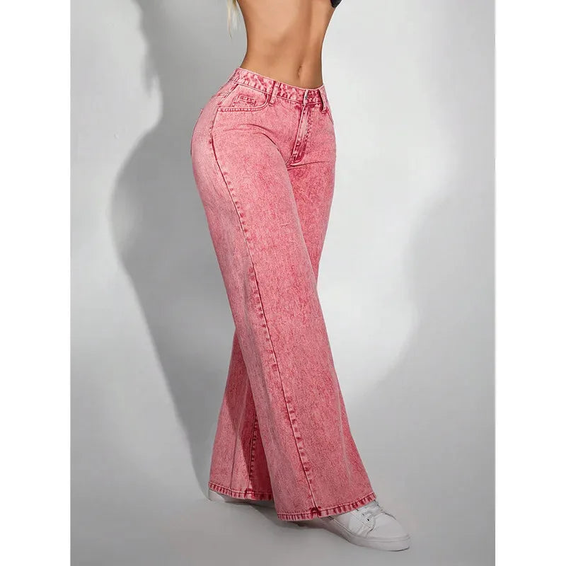 Le Rosé — High-Waist Wide-Leg Denim