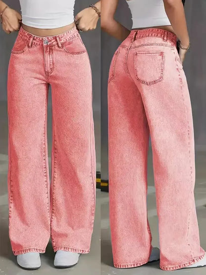 Le Rosé — High-Waist Wide-Leg Denim