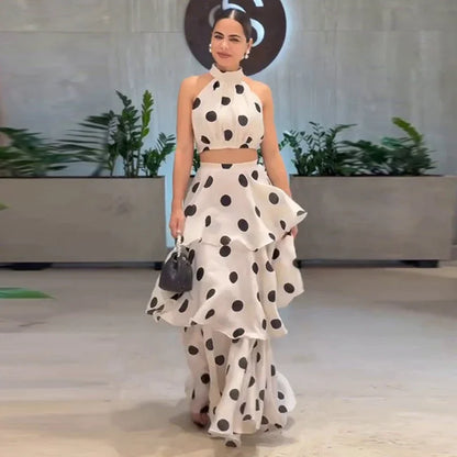 La Colette — Polka Dot Maxi Skirt Set