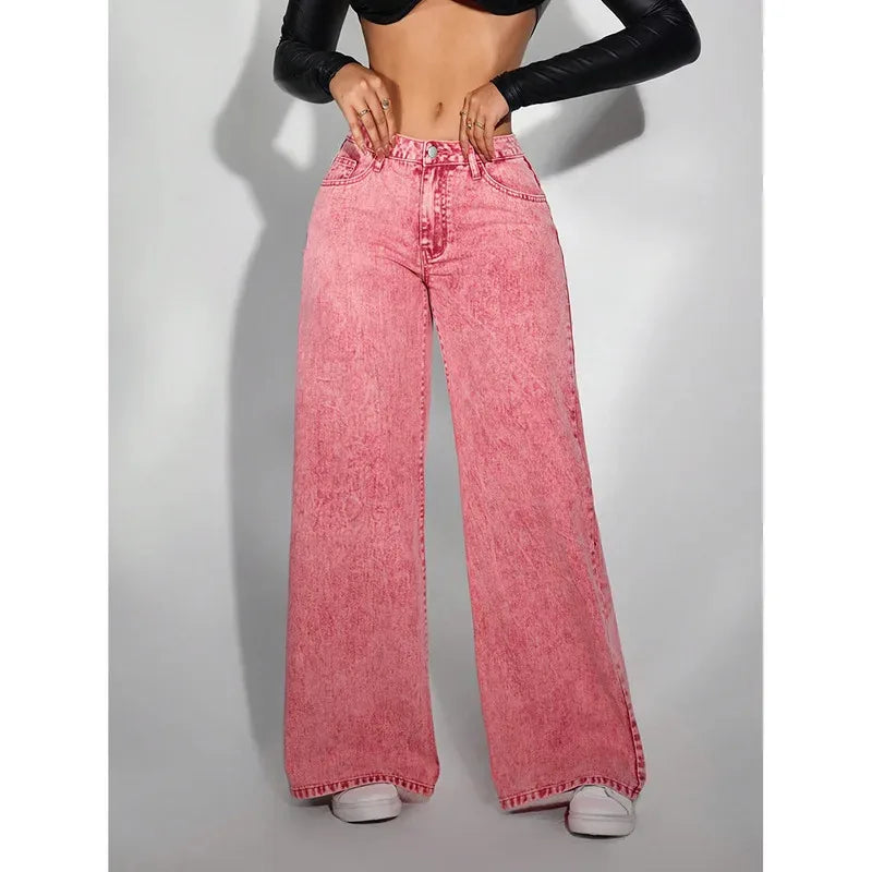 Le Rosé — High-Waist Wide-Leg Denim