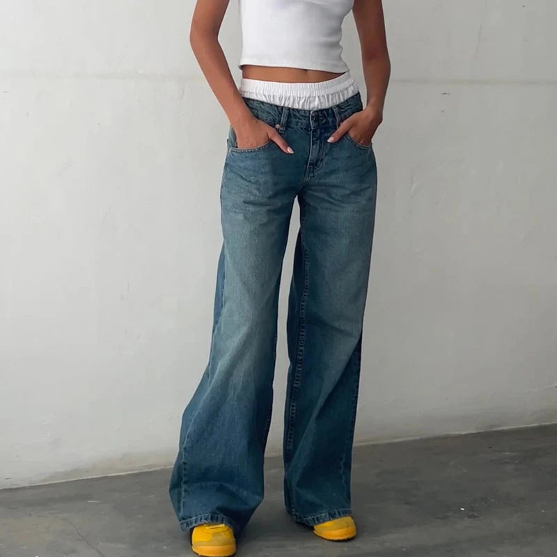 Le Dominé — High-Rise Fluid Wide Denim
