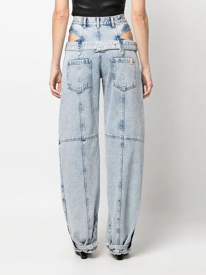 Le Voyage — Cut-Out High-Waist Loose Denim