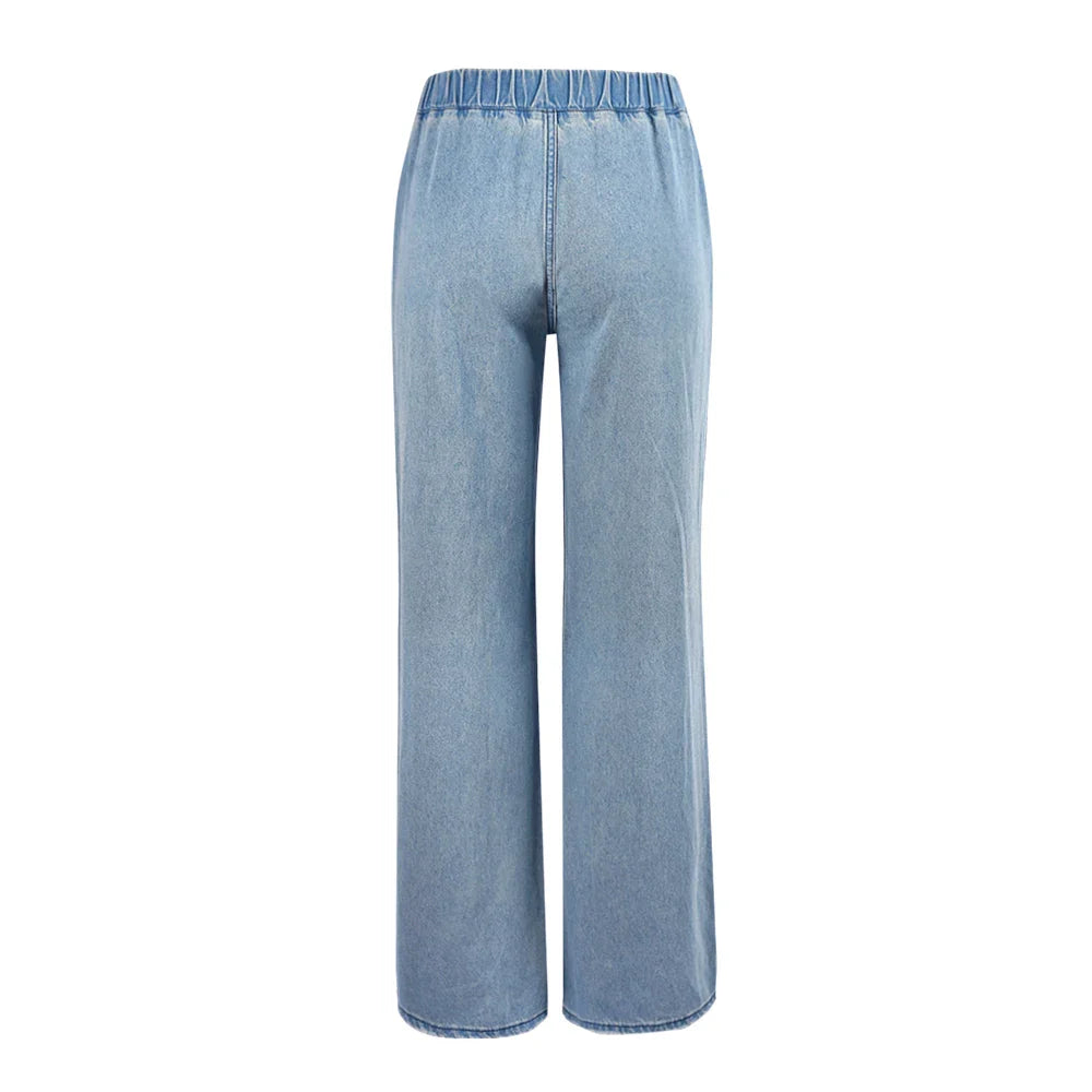 Le Rosier Bleu — Low-Waist Appliqué Denim