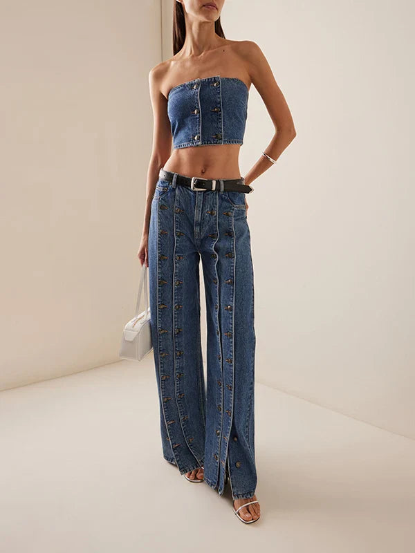 Le Atelier — Button-Line Straight Denim