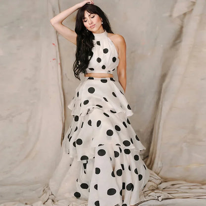 La Colette — Polka Dot Maxi Skirt Set