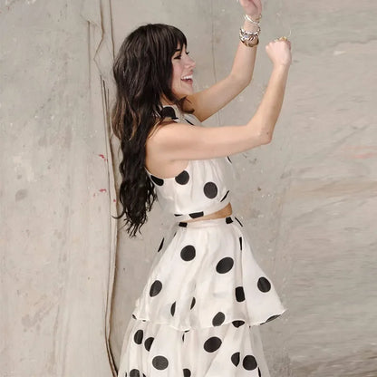 La Colette — Polka Dot Maxi Skirt Set