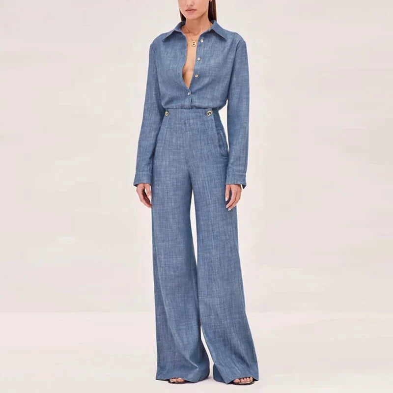 Le Amélie — Tailored Wide-Leg Suit Set