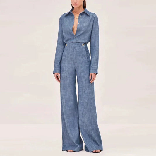 Le Amélie — Tailored Wide-Leg Suit Set