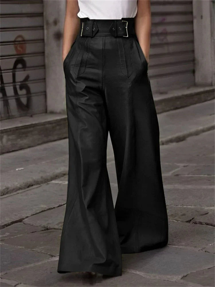 Le Maison — High-Waist Wide PU Trouser