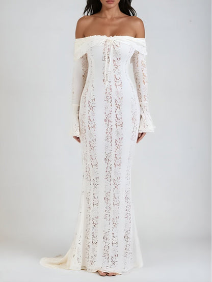 La Rosaline — Off-Shoulder Lace Maxi