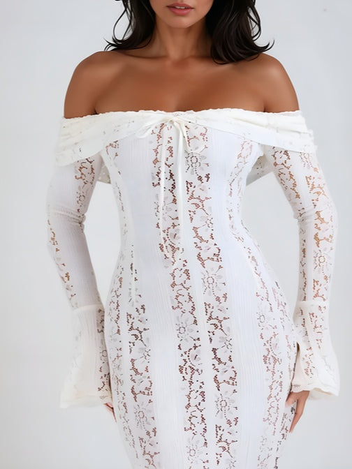 La Rosaline — Off-Shoulder Lace Maxi