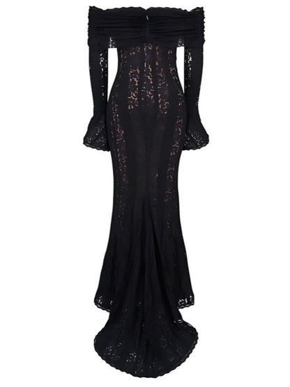 La Rosaline — Off-Shoulder Lace Maxi