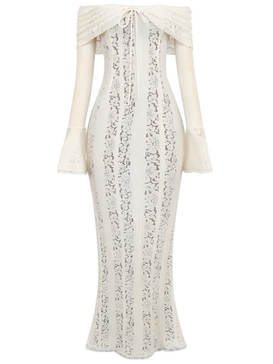 La Rosaline — Off-Shoulder Lace Maxi