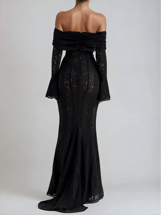 La Rosaline — Off-Shoulder Lace Maxi