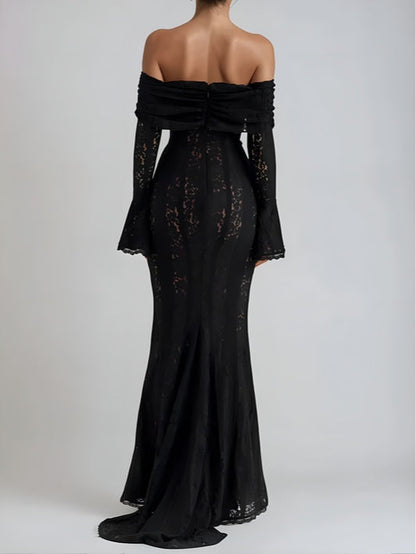 La Rosaline — Off-Shoulder Lace Maxi