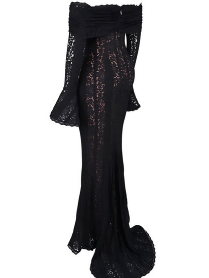 La Rosaline — Off-Shoulder Lace Maxi