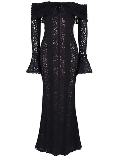 La Rosaline — Off-Shoulder Lace Maxi