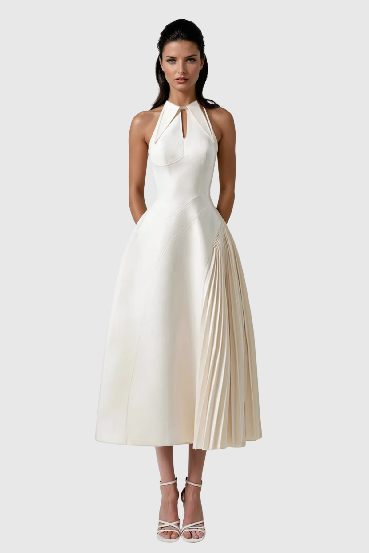 Zion — Sleeveless Ruched Deconstruct Maxi Dress