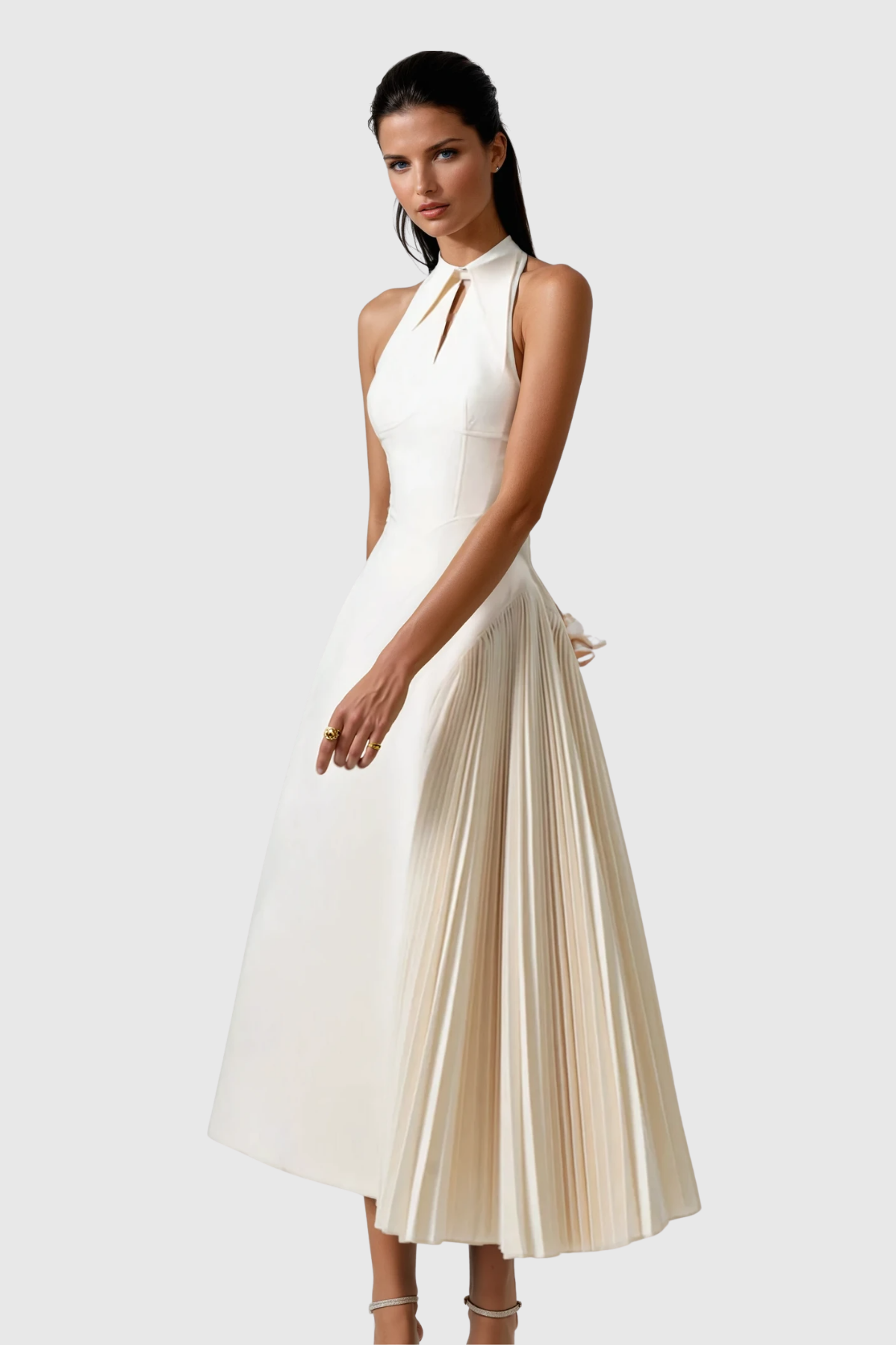 Zion — Sleeveless Ruched Deconstruct Maxi Dress