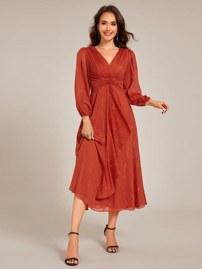 La Lumière — Soft Shimmer A-Line Dress