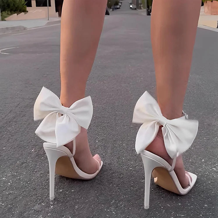 Le Papillon Heel — Satin Bow Stiletto
