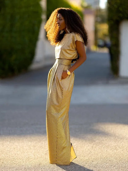 La Lumière Dorée — Metallic Two-Piece Set