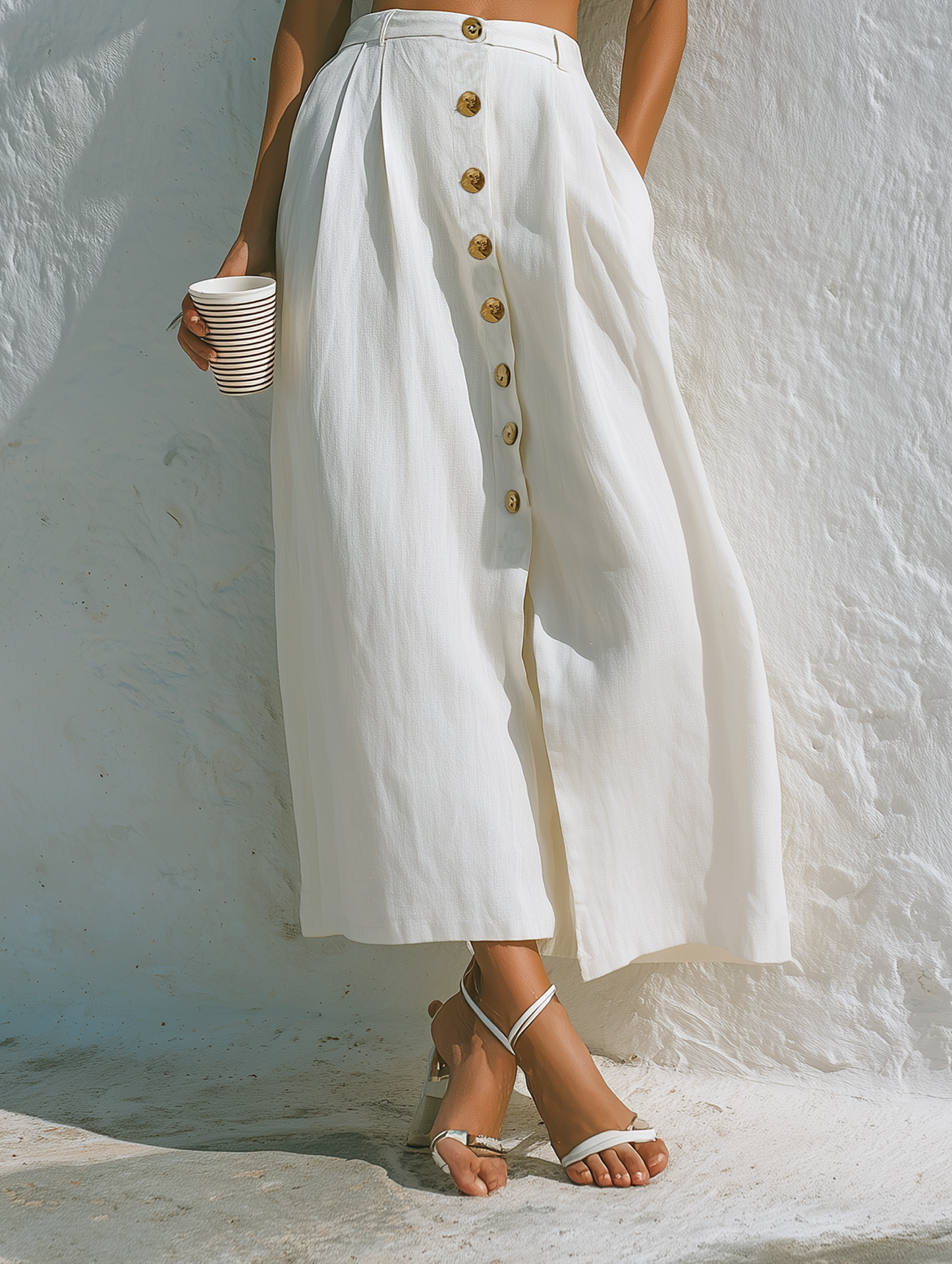 Le Camille — Minimalist Boat-Neck Skirt Set