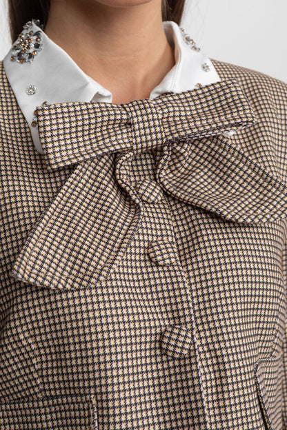 La Vérane — Heritage Check Tailored Short Set