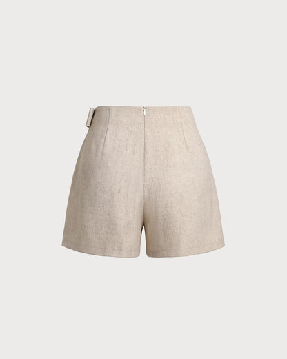 La Solenne — Textured wrap mini skirt